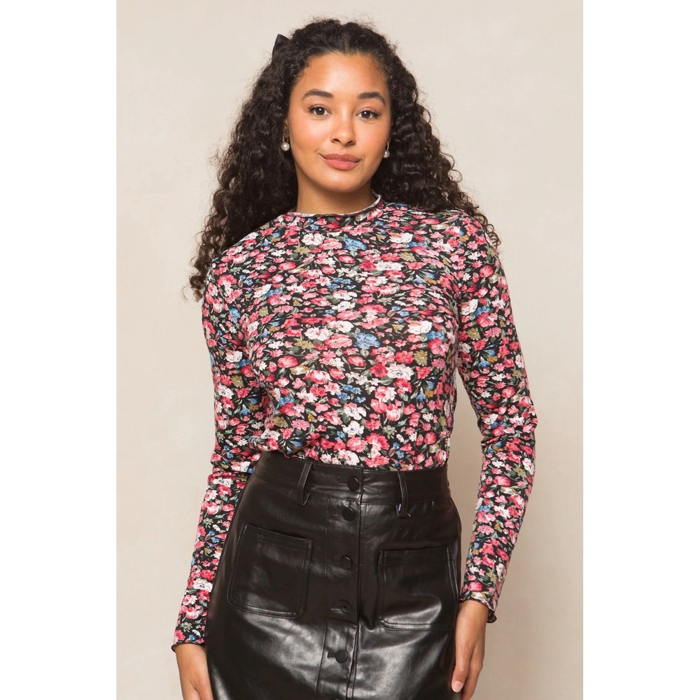 Ivy City Co Carmen‎ Top Blouse Multicolor Floral / Women's 1X